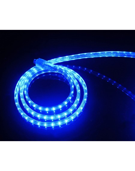 Rope Lights UL Listed- 10 Feet- 1080 Lumen- Blue- Dimmable- 110-120V AC Flexible Flat LED Strip Rope Light- 180 Units 3528 SM...