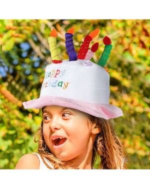 Hats Plush Happy Birthday Cake Hat- Celebrate in Style with The Perfect Birthday Hat for Men and Women of All Ages- Pink - Pi...