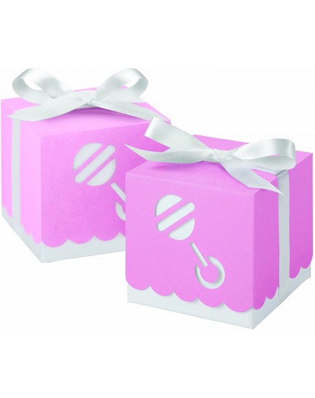 Favors Pink Die Cut Rattle Square Box Favor Kit- 25 Count - Pink - CU118RBSIM3 $9.74