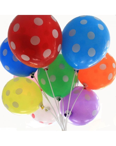 Balloons 50 Ct 12 Inches Polka Dot Balloons Assorted Color 12 Inch Helium Quality Latex Inflatable for Festival Party Decorat...