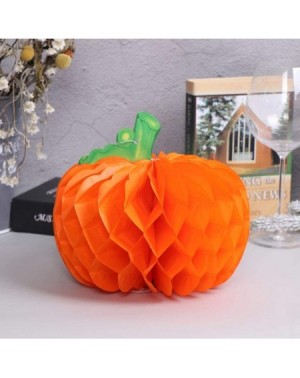 Tissue Pom Poms 5 Pack Paper Pumpkin Witch Honeycomb Paper Tissue 3D Tissue Pumpkin Hanging Decoration Halloween Thanksgiving...