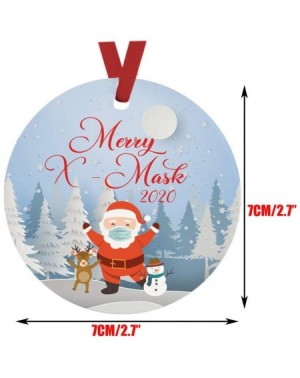 Ornaments Two-Side Printed 2020 Ornament Wooden- Funny Santa Quarantine Survived Toilet Paper Gift About Special 2020 Ornamen...
