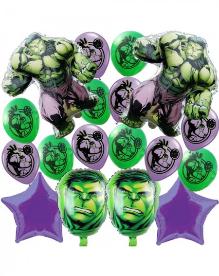 Balloons 18PC HULK FOIL AND LATEX BALLOONS PARTY SUPPLIES DECORATION THEME BIRTHDAY AVENGERS - C819HHGS36M $49.00