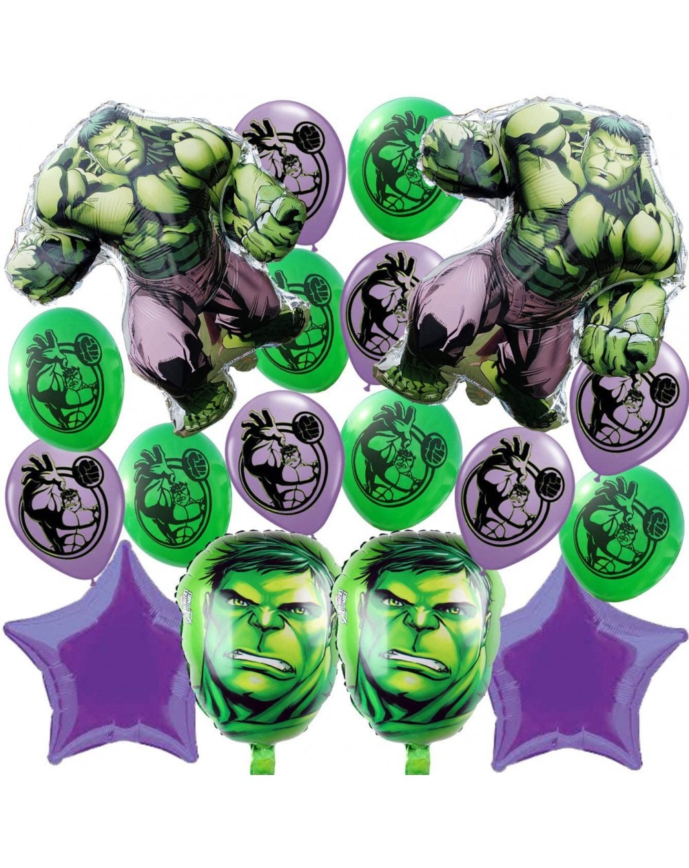 Balloons 18PC HULK FOIL AND LATEX BALLOONS PARTY SUPPLIES DECORATION THEME BIRTHDAY AVENGERS - C819HHGS36M $40.19