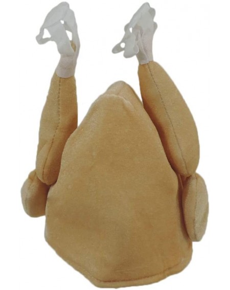 Party Hats Plush Roasted Turkey Novelty Thanksgiving Hat - Brown - CE11P281THF $9.98