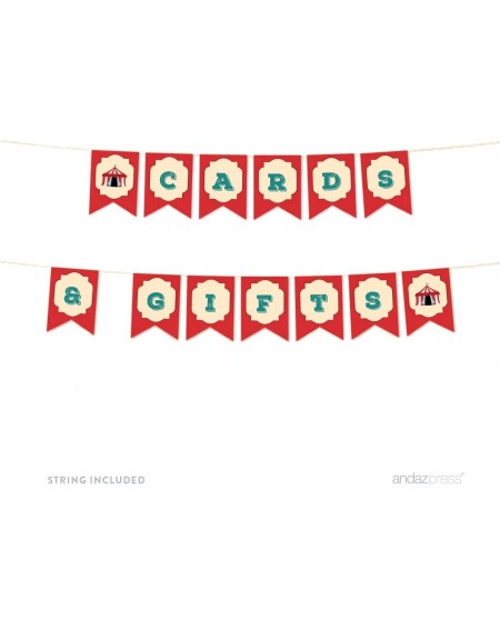 Place Cards & Place Card Holders Carnival Circus Baby Shower Collection- Hanging Pennant Party Banner with String- Cards & Gi...