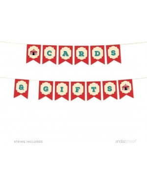 Place Cards & Place Card Holders Carnival Circus Baby Shower Collection- Hanging Pennant Party Banner with String- Cards & Gi...