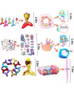 Party Favors 75 Pack Mermaid Party Favors Supplies- Necklace Bracelet Ring Hair Clip Hair Tie Sticker Gift Bag for Kids Girls...