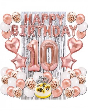Balloons 10th Birthday Decorations Party Supplies- Sweet 10 Birthday Decorations for Girls Rose Gold Happy Birthday Balloons ...