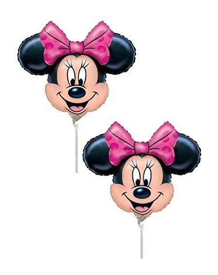 Balloons Minnie Mouse Head Mini Shape 14 Inch Balloons (Qty2) - CI12N4ZYVQ3 $28.93