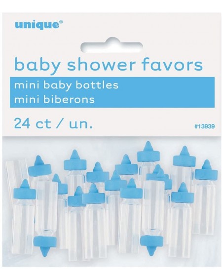 Favors Mini Plastic Blue Bottle Boy Baby Shower Favor Charms- 1"- Multicolor - CB11JDLU2HP $10.06