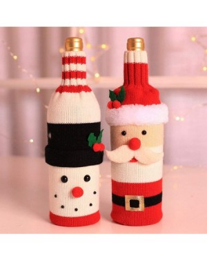 Swags Christmas Decor Wine Bottle Cover Snowman Stocking Bags Xmas Sack Packing Present- Christmas Ornaments Advent Calendar ...