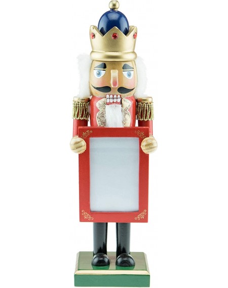 Nutcrackers Wooden Nutcracker Picture Frame - Fits 3.25 inch x 2.5 inch Picture - Traditional Festive Christmas Decor - 10 in...