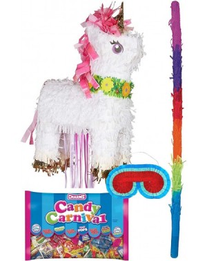 Piñatas Sparkling Unicorn Pinata Kit- Birthday Party Activities- Includes Blindfold- Bat and 240 Kiddie Candy Mix - C718OCWEA...