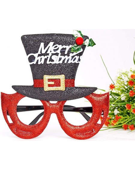 Photobooth Props Glitter Christmas Glasses and Headbands for Xmas Reindeer Snowman Christmas Party Favors for Adult and Kids ...