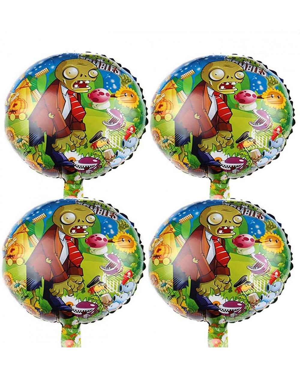 Balloons 4PCS Plants VS Zombies Balloons Party Supplies 18" Foil Balloons for Kids Baby Shower Birthday Party Decorations - C...