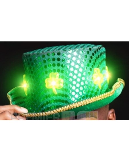 Hats Light Up Flashing St. Patrick's Day Hat Fun Green Shamrock Clover Style - Tons of Fun for That Party! Ships Next Day Pri...