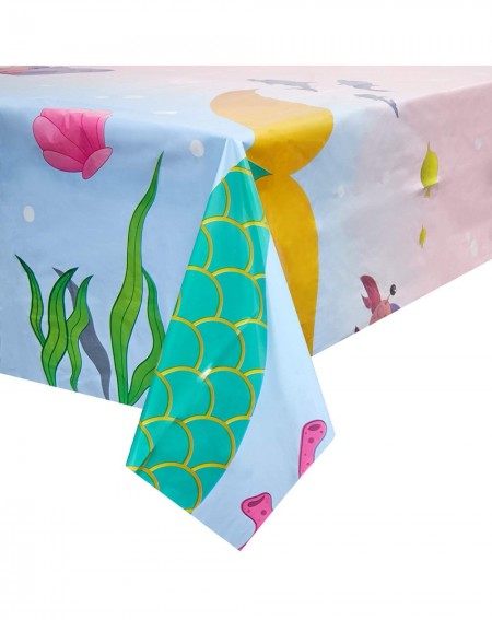 Tablecovers Mermaid Party Plastic Table Cover (54 x 108 in- 3 Pack) - CF18QTHR8X3 $21.83