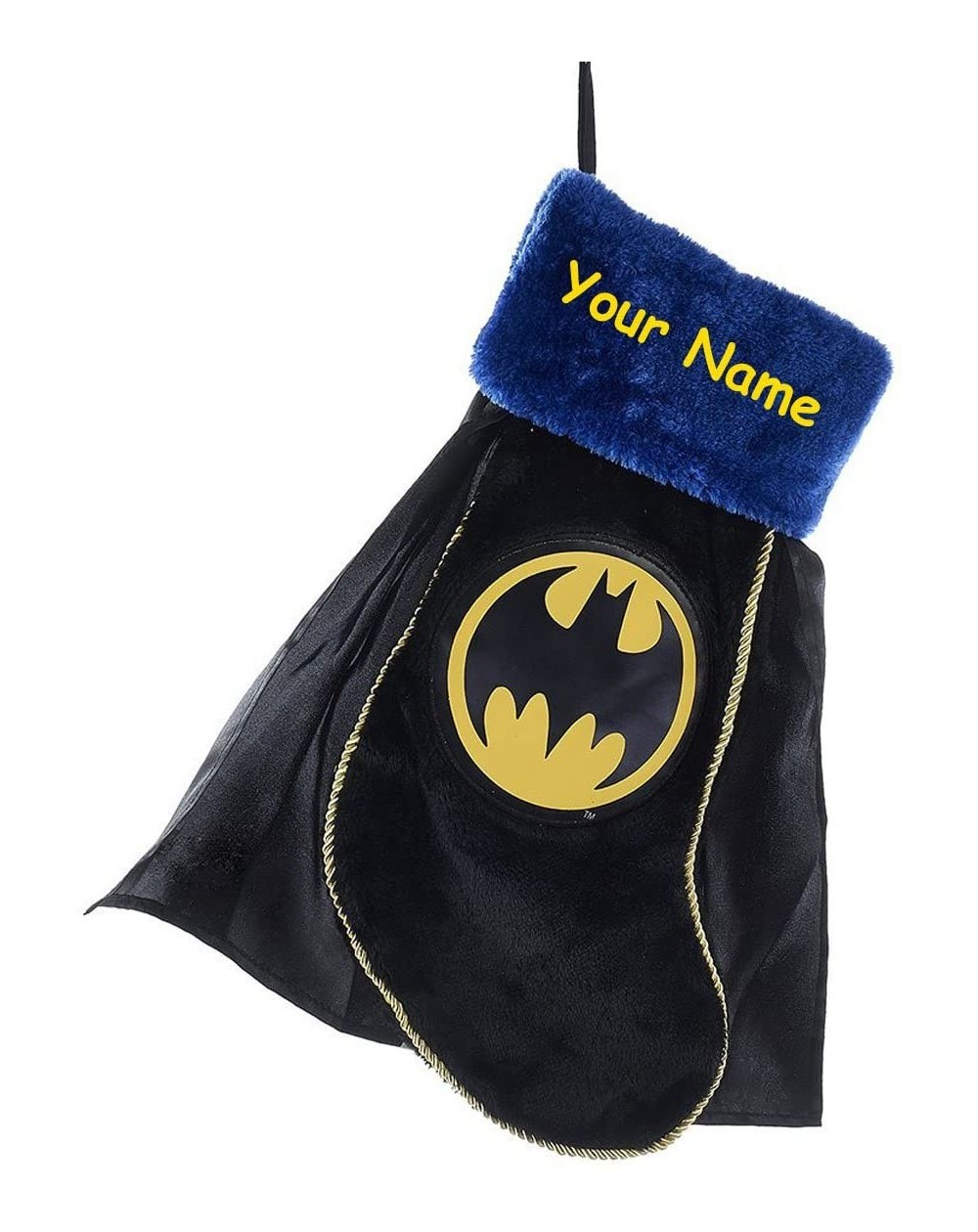 Stockings & Holders Personalized Batman Christmas Stocking with Cape and Name - 19 Inches - CK12O11WV1T $21.11