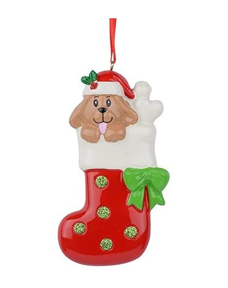 Ornaments Dog Stocking Chrismtas Ornament Personalized Gift - Dog Stocking - CL18X6USELH $21.17