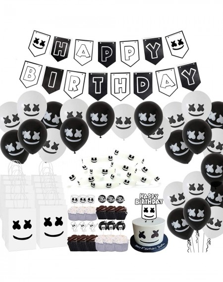 Party Favors Marshmellow Dj Birthday Party Supplies- 86 Piece Kids Dj Rock Video Game Decorations - Include Balloons- Gift Ba...