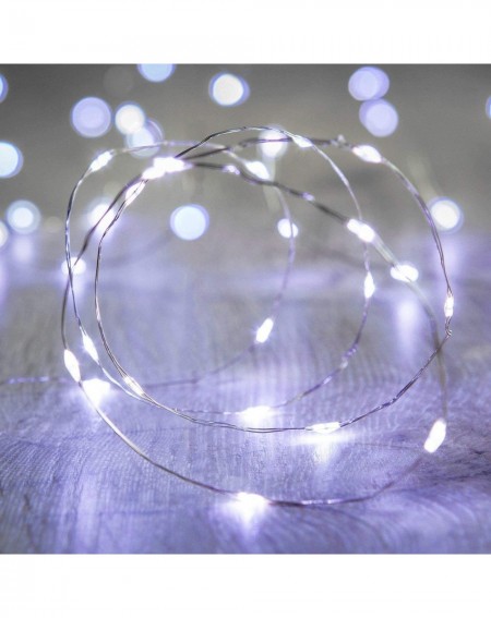 Outdoor String Lights LED String Lights- 30 Micro LEDs on 9.8Feet/3M Fairy String Lights- Silver Wire Fairy Lights- Battery O...