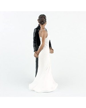 Cake & Cupcake Toppers Resin African American Wedding Figurine Decoration 6.30 inch Wedding Cake Toppers - CX184SDR6OA $15.70