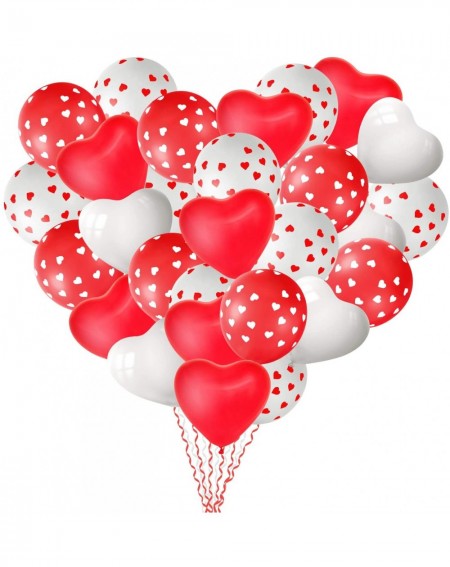 Balloons 60 Pack Heart Balloons Decorations Kit for Valentines Day 4 Style Heart Shape Latex Balloons Heart Printed Valentine...