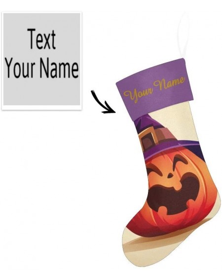 Stockings & Holders Christmas Stocking Custom Personalized Name Text Halloween Pumpkin for Family Xmas Party Decoration Gift ...
