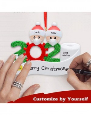 Ornaments Personalized 2020 Christmas Ornament 1-4 Family Members- DIY Survived Family Customized Christmas Decorative Kit Xm...