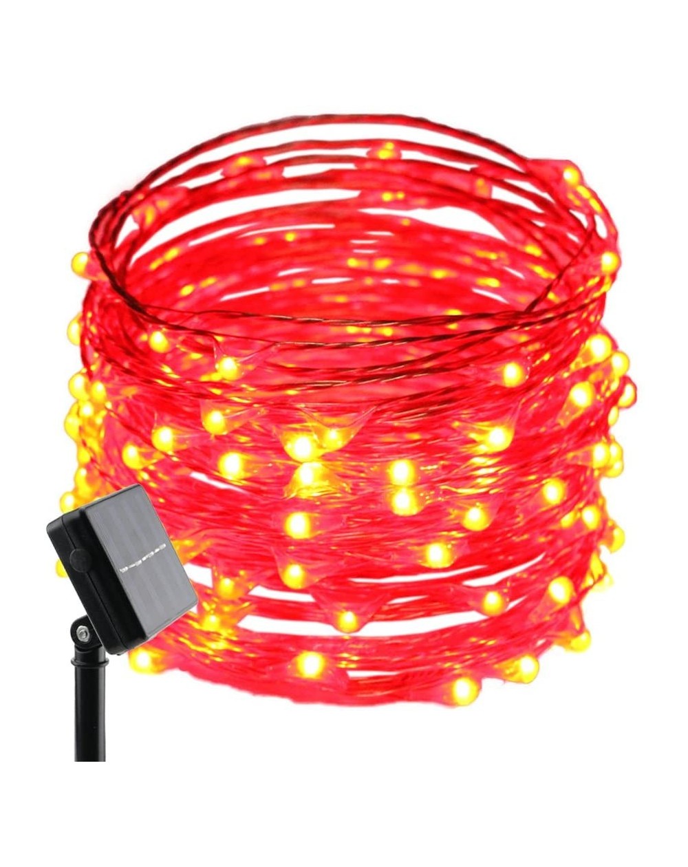 Outdoor String Lights Solar Powered Copper Wire Led String Lights- 33FT 100 LEDs Waterproof 8 Modes Decorative Fairy Lights f...