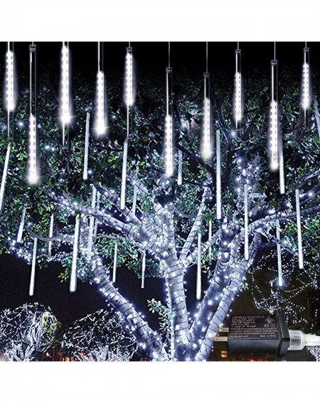Outdoor String Lights Waterproof led Falling rain Lights 50cm 8 Tube 288 LED Christmas Meteor Shower Lights Outdoor Drop/Icic...
