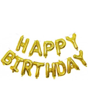 Birthday Balloons Aluminum Decorations - Foil Gold - C518QTDES6Q