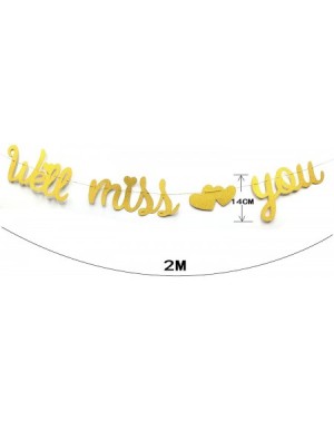 Banners & Garlands Gold Glitter We Will Miss You Banner Cake Topper Retirement Party Decorations Retirement Banner/Retirement...