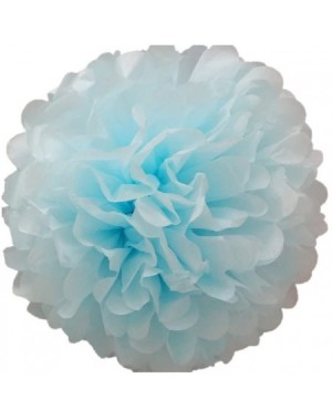 Tissue Pom Poms Pack of 10 Tissue Paper Flower Ball Pom pom Party Decoration Indoor Outdoor 6" 8" 10" 12" 14" (Baby Blue- 6")...