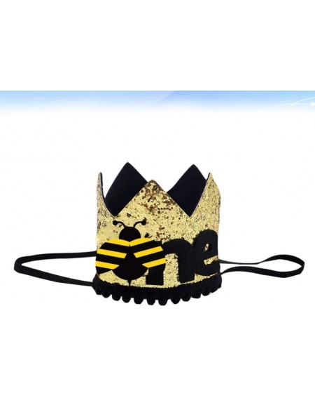 Party Hats 1 Birthday Decorations Bee Theme Party Hat Hair Accessories Boy Girl Party Favors Dancing Party Supplies - Hat - C...
