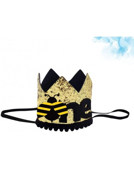 Party Hats 1 Birthday Decorations Bee Theme Party Hat Hair Accessories Boy Girl Party Favors Dancing Party Supplies - Hat - C...