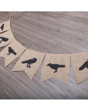 Banners Halloween Banner Crow Flags Bunting Garland Flags Indoor Outdoor Decoration for Festival Party 2M - CT18H58Z4AX $7.32