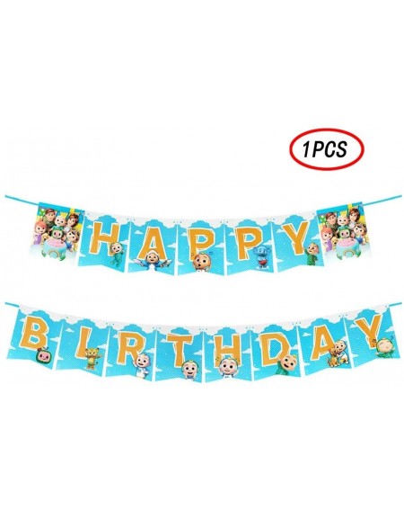 Banners Cocomelon Banner Birthday Party Supplies Decorations for Kids - C419ITIG3K7 $10.61