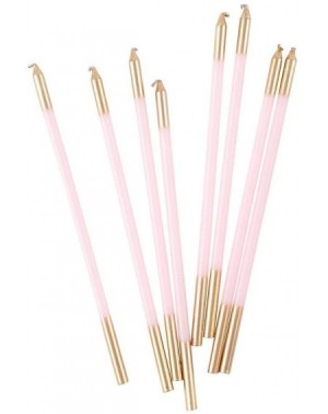 Birthday Candles Slim Birthday Candles in Petal Pink with Gold Tips- 32 Candles Included - Petal Pink - CB18WGC00NA $17.06