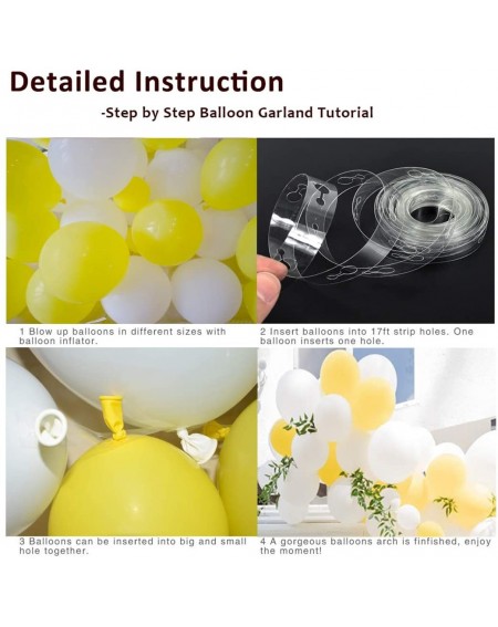 Balloons DIY Yellow And White Balloon Garland Arch kit for 1st birthday Sunshine Lemon honeybee Popcorn Baby Shower Bridal Sh...