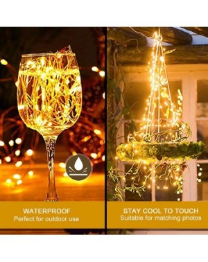 Outdoor String Lights Solar Copper Wire String Light- Indoor LED Lights- 8 Functions- 32ft 100LEd- 65ft 200LED- Outdoor Water...