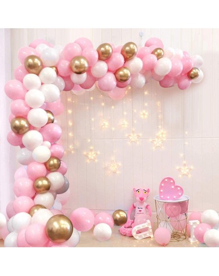 Balloons Pink Gold White Latex Balloons- 50 Pack 12 Inches Party Balloons Helium Balloons for Girl Baby Shower Birthday Brida...