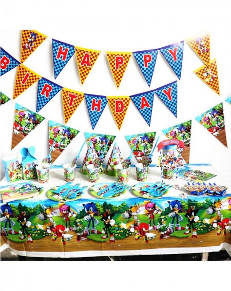 Tablecovers Sonic The Hedgehog Party Tablecloth- Table Cover Party Supplies Decorations - Baby Shower Birthday Party Sonic Th...