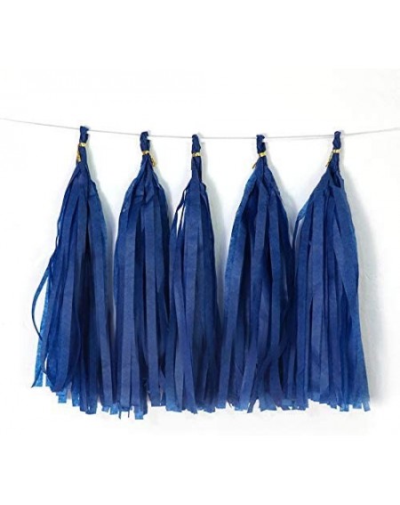Banners & Garlands Paper Tassel garlanddiy kit 35cm 20pcs - Royal Blue - C51990M80T3 $21.67
