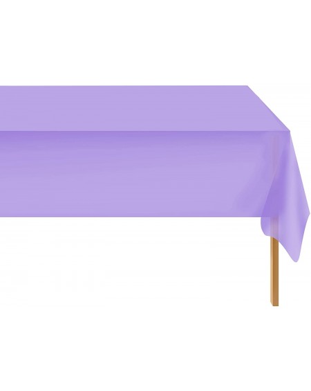 Tablecovers Lavender 6 Pack Standard Disposable Plastic Party Tablecloth 54 Inch. x 108 Inch. Rectangle Table Cover - Lavende...