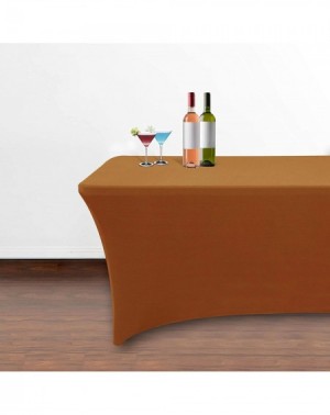 Tablecovers 6ft Stretch Spandex Table Cover for Standard Folding Tables - Universal Rectangular Fitted Tablecloth Protector f...