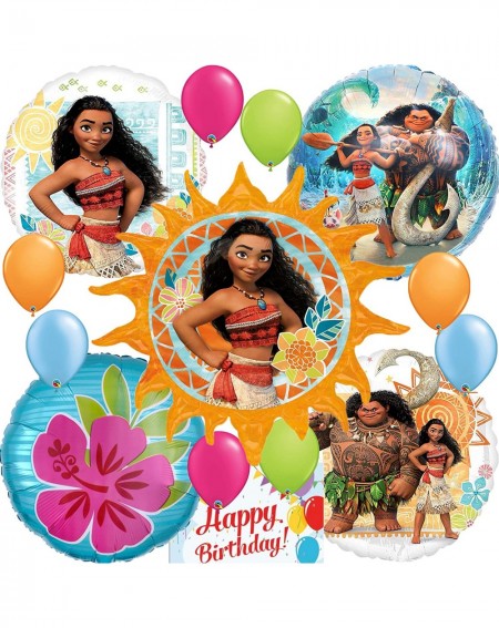 Balloons Moana Party Supplies Maui Birthday Balloon Decoration Bundle - CR190GSXQUO $13.97