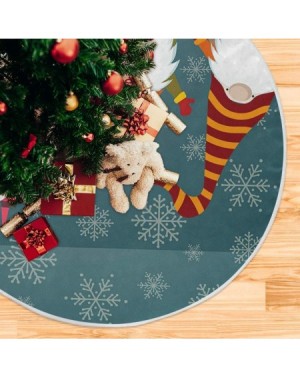 Tree Skirts Christmas Cute Gnome Christmas Tree Skirt for Christmas Party Holiday Decorations 47.2 Inch - Christmas Cute Gnom...