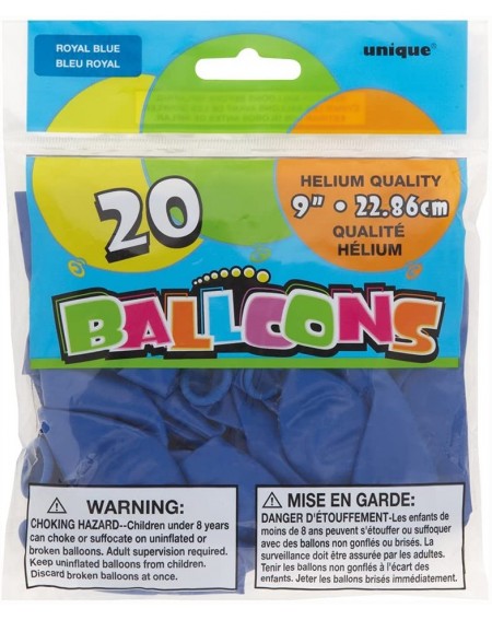 Balloons 9" Latex Royal Blue Balloons- 20ct - Royal Blue - C811BVMIFI7 $8.56